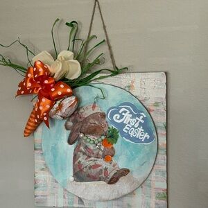 “First Easter”  Bunny Canvas